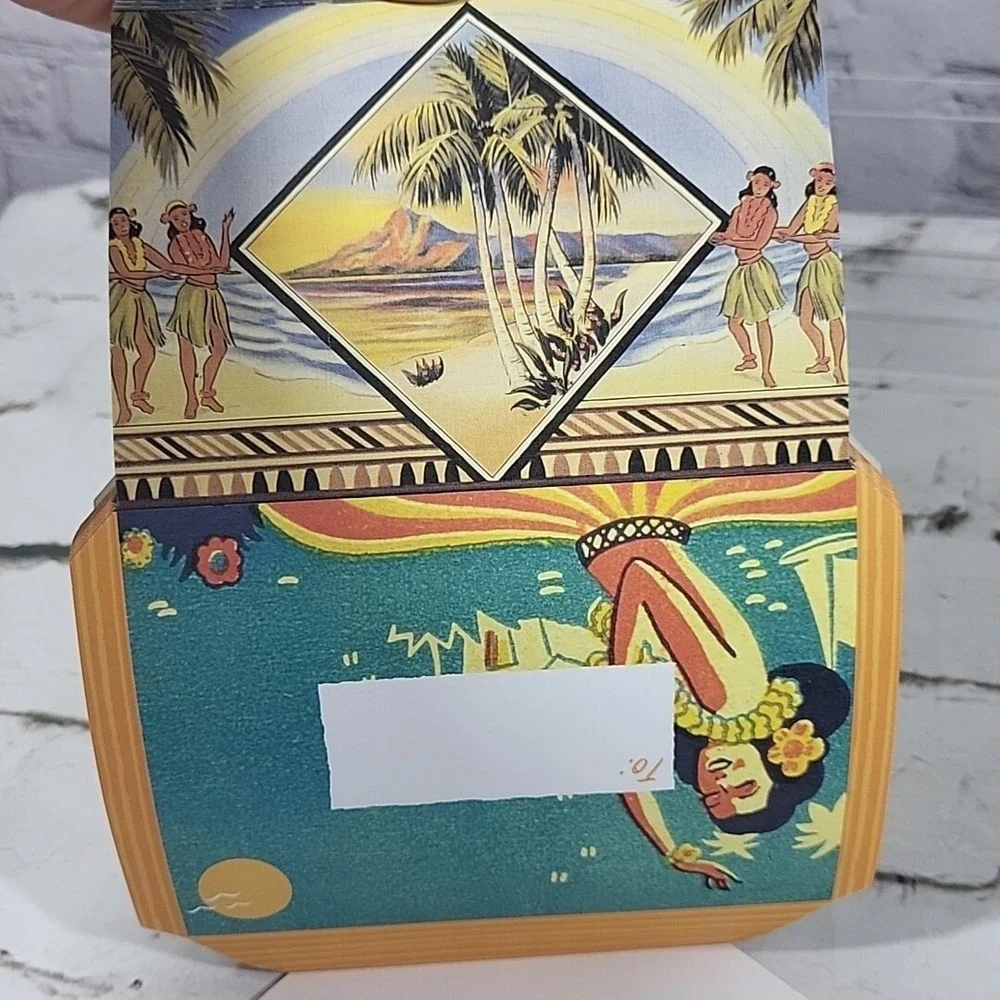 Vintage Fold & Mail Stationary Hula Honeys Polynesian Girls By Jim Heimann 2004